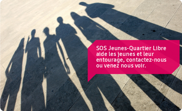 <p>SOS Jeunes-Quartier Libre aide les jeunes et leur entourage, contactez-nous ou venez nous voir.</p>